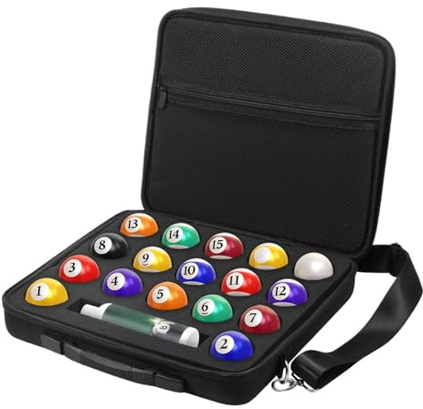 Custodia Per Palline Da Biliardo - Custodia Per Palline Da Biliardo Di Grande Capacità Con Tracolla E Tasca In Rete | Organizer Portatile Per Allenamenti, Uso Domestico, Tornei, Sale Ricreative, Bar S