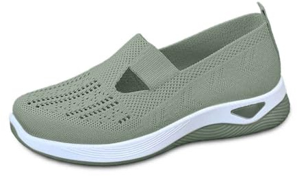 Scarpe Ortopediche Donna Estive - Scarpette in Maglia Leggere Sportive Sneakers Senza Lacci Antiscivolo Comode Slip On Traspiranti con Plantare Estraibile per Camminare