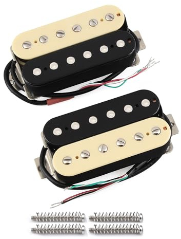 FLEOR Electric Guitar Humbucker Pickups Ceramic Double Coil Guitar Bridge Pickup & Neck Pickups Set-Zebra