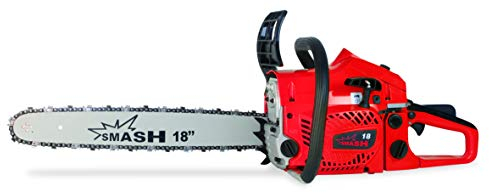 SMASH 18-V17 – Motosierra de gasolina 2T, 45 cc, 2,3 CV, espada de 18 (45 cm), cadena 0,325, arranque fácil, antivibración, engrase automático, freno de cadena, uso polivalente