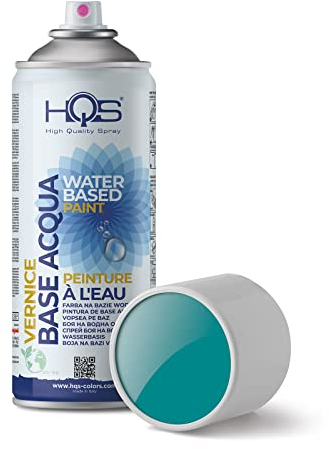 HQS Bombe de Peinture en aérosol 400ml Base d'eau Couleurs Ral (Ral 5018 Bleu Turquoise)