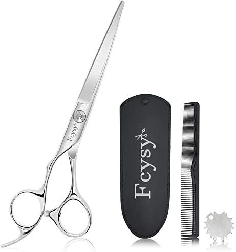 Linkshänder Friseurschere Haarschere, Fcysy Professionelle Scharfe Linkshänder Haarschneideschere, 6 Zoll Frisör Schere, Friseur Scheren Profi Salon Haar Scheren für Damen Herren Kinder