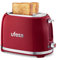Ufesa Classic Pinup, Tostapane Design Vintage, 850 W, 2 Fette, Bocca Ampia Adatta a Qualsiasi Tipo di Pane, 7 Livelli di tostatura, Tripla Funzione, Raccoglicavo, Vassoio Raccogli Briciole, Rosso