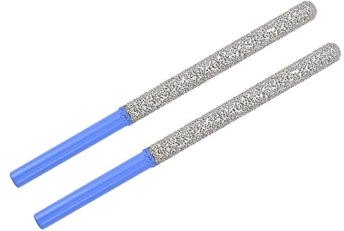 VENJELD Broca Diamante para Mortero 7,2mm X 74mm 2 Piezas Fresadora de Mortero con Vástago Redondo para Rastrillado Mortero de Punta Albañilería Ladrillo Cerámica Azulejo Mármol