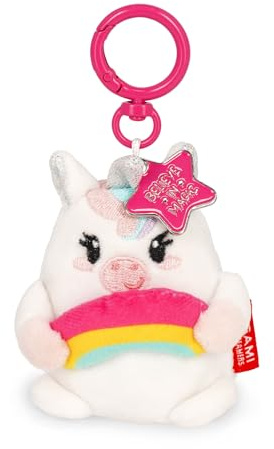 Legami - Portachiavi Super Soft! a Tema Unicorn, Portachiavi di Peluche, Ciondolo con Messaggio Inciso e Moschettone in Zinco, 7x11 cm