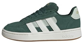 adidas Women's Grand Court Alpha, Collegiate Green/Off White/Linen Green, 8.5