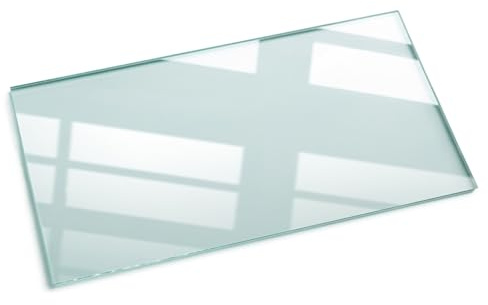Wallfluent Clear Tempered Glass Tabletop 120 x 60 cm (47.2 x 23.6 in) Rectangular Surface with Polished Edge for Dining Table Desk