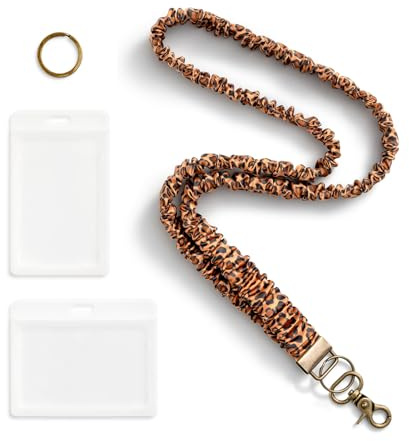 AOKSUNOVA Cordón largo llavero cinta leopardo cordón cordón cordón para llaves funda de identificación