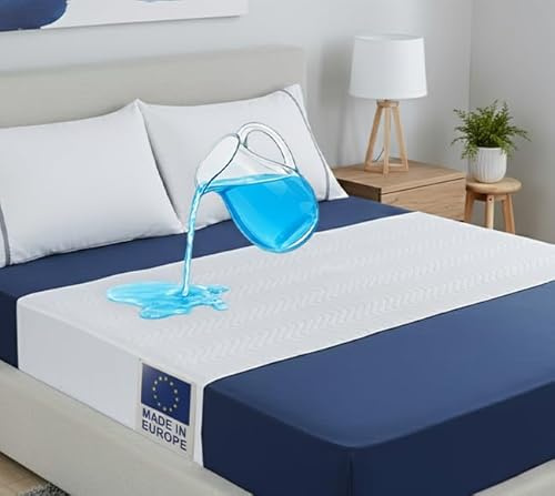 BLUZIMAN® Alèse Imperméable avec Rabats, Protege Matelas Absorbant Fabriqué en Europe, Alese Lavable Impermeable Oeko-TEX Lit Bébé Adultes Protection Incontinence Alaise pour Chien (80x90cm, Pack 1)
