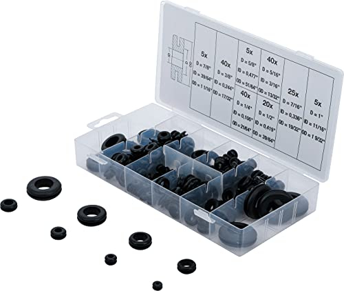 BGS 8112 | Assortiment de passe-fil caoutchouc | pouce | 180 pièces