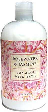 Greenwich Bay Rosewater Jasmine, Foaming Milk Bath with Buttermilk, Shea Butter and Cocoa Butter 16 oz