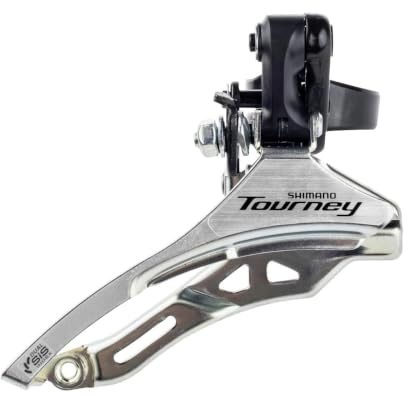 Shimano Tourney FD-TY300 - Desviador Delantero, Color Plateado y Negro, Talla única