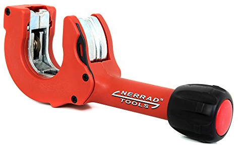 Nerrad Tools NT4035 Adjustable Ratchet Action Copper/INOX Tube Cutter, Red/Black, 12-35 mm