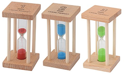Weiye Sanduhr – Sanduhr 1 + 2 + 3 Minuten Timer Uhr – 1 + 3 + 5 Sandglas