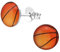 Monkimau Mädchen Ohrringe Basketball Ohrstecker aus 925 Sterling Silver Silber