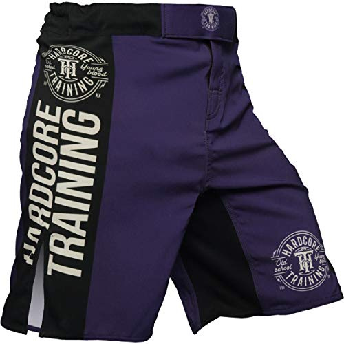 Hardcore Training Recruit Fight Shorts Herr Boxning MMA Combat BJJ Brottning Fitness Muay Thai Kickboxing No Gi (DE/NL/SE/PL, Alfa, L, Regelbunden, Regelbunden, Blue Blue)