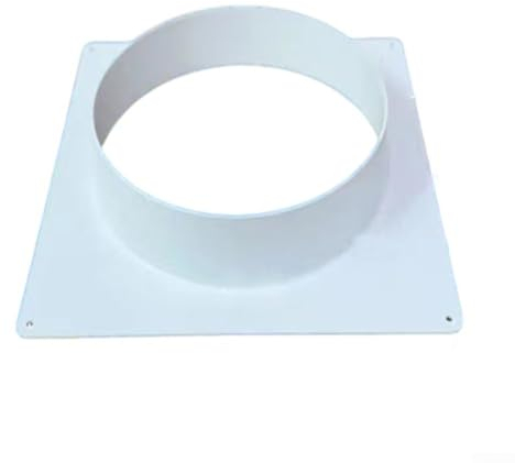Flangia da parete per tubo di ventilazione in PVC, flangia diritta per tubi di ventilazione in plastica (200 mm)
