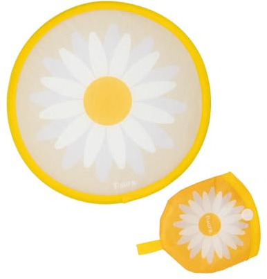 fisura. – Éventail rond pliable. Ventilateur à main pliable original. Frisbee pliable. Éventail portable pour fêtes. 20 cm. (Margarita, 1 unité)