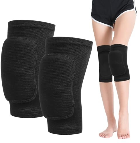 Xujinsongg 2 Pcs Knee Pads for Kids Age 7-12 Years, Thick Sponge Support Knees Protector, Knee Support Pads for Volleyball Football Dance Yoga Tennis Running Cycling Jogging