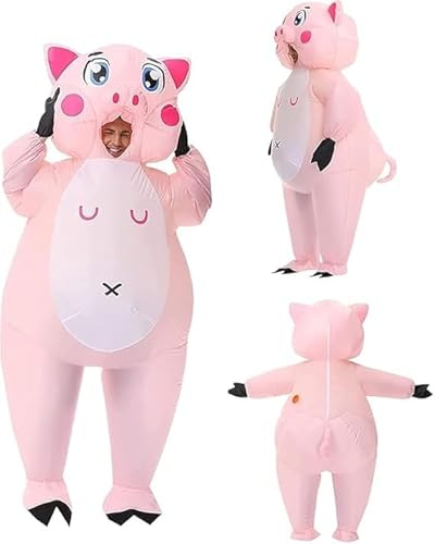 Indimization Inflatable Horse Costume for Adults Funny Halloween Costume with Hat Fancy Dress for Halloween Christmas Parties Themed Events & Pranks(150-190cm)
