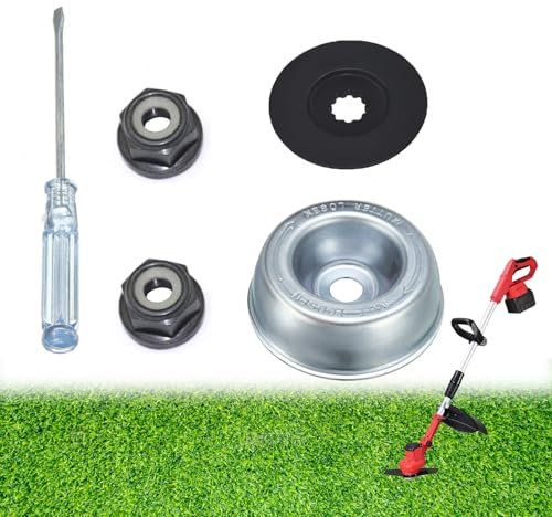 SIGANDG Kit Fijación para Cortacéspedes de Metal Accesorios para desbrozadora Stihl, disco de empuje, placa Rider, tuerca de cuello