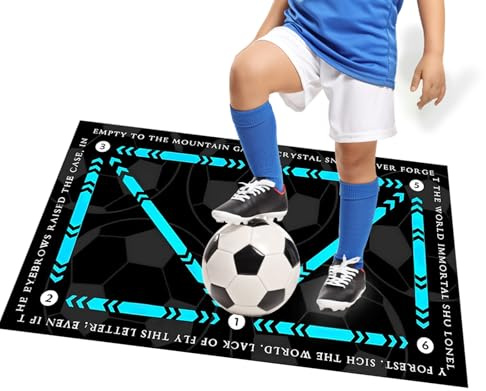 Tapis Football Entrainement,60 X 90 Cm Foot,Tapis D'entraînement De Pas De Football,Tapis d'entraînement Antidérapant,Cadeau pour Les Amateurs et Enfant de Football