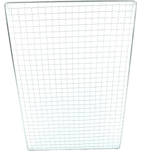 Tidevib 1 griglia per barbecue, portatile, in acciaio inox, per barbecue in stile coreano giapponese, campeggio, cottura a vapore (40 x 25 cm)