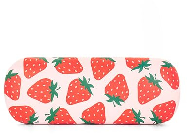 Sass & Belle Strawberry Glasses Case – Fun Spectacles Storage for Kids, Women or Men, Hard Sunglasses Holder for Everyday Use or Travel – Cute Fruit Design