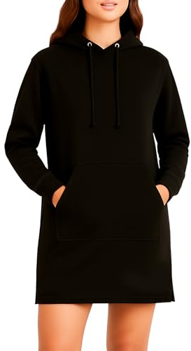 biyya® Womens Pullover Long Hoodies Long Sleeves Ladies Fleece Longline Casual Hoodies Sweatshirt Top Soft Jumper Hoodies for Women S-XXL (WLPH-122-A, Large)