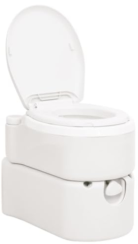 Kaloriko Inodoro para camping, color blanco, 24 + 17 L, HDPE y PP, portátil, para camping, viajes, exteriores, camping, caravana, festival, higiénico, resistente a los olores
