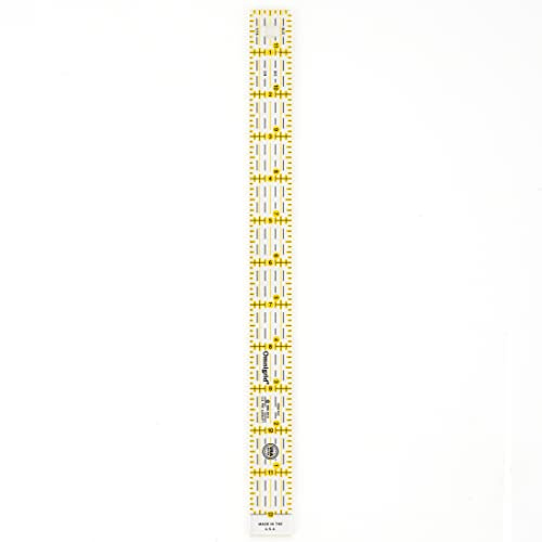 Omnigrip Clear Quilting Ruler by Omnigrid, Cuts 1x12 Fabric