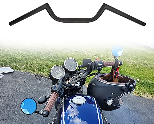 AnXin Motorrad 7/8 Lenker Cafe Racer Ace Clubman Stil Lenker 22 MM Universal Für Bobber Benutzerdefinierte Anwendung Schwarz