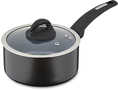 Tower T80357 Cerasure 18cm Saucepan with Non-Stick Coating, Suitable for all Hob Types, Graphite