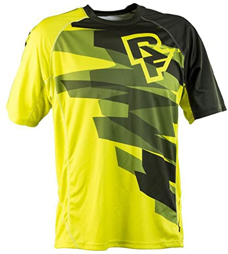 YITTD Uomo Magliette da Ciclismo da T-Shirt, Maniche Corte Top Abbigliamento Maglie da Ciclismo, Camicia Mountain Bike/MTB, Traspirante e Assorbente dal Sudore Maglia da ciclismo estiva, Giallo, XXL