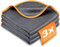 Airlab Chiffon Magique Microfibre Carbone 400GSM, Serviette Sans Trace Absorbant Polissage, Lingette Essuie Vitre Verre Lunette Vaisselle Cuisine Menage Voiture, Torchon Nettoyage Réutilisable Lavable