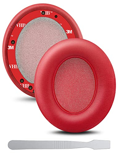 Link Dream Ersatz Ohrpolster für Beats Studio 3 Studio 2, Beats Kopfhörer Ohrpolster mit Weichem Proteinleder, Geräuschisolierung Memory-Schaum für Beats Studio 2 Studio 3 (Rot)