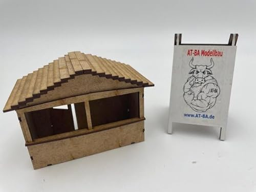 AT-BA Modellbau 220111 Slotcar-Deko Stand de vente Variante 2