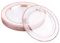 Matana 20 Piatti da Dessert in Plastica Premium con Bordo in Oro Rosa, 19cm - Eleganti, Resistenti e Riutilizzabili - Matrimoni, Compleanni, Battesimi, Natale, Barbecue, Feste
