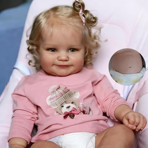 Anano Reborn babydockor silikon helkropp, 51 cm realistisk babydocka, full silikon babydocka verklighetstrogen flicka, verkliga livet bebisar nyfödda dockor, anatomiskt korrekt tvättbar