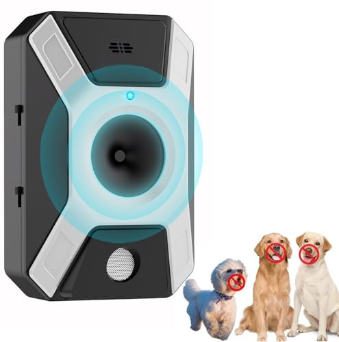 WARDBES Anti Bell Gerät Hunde, 3 Modi Anti Bell für Hunde, 33FT Wiederaufladbares Antibell Ultraschall Gerät, Automatisch Anti-Bell-mittel für Hunde für Kleine Große Hunde, Hunde Bellen Stopper Innen