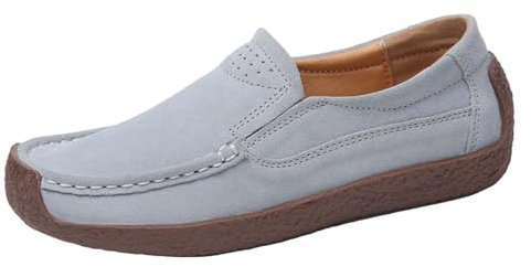 Generisch Zapatillas de lona para mujer, cómodas, clásicas, retro, ligeras, transpirables, para correr, ocio, senderismo, antideslizantes, clásicas, gris, 41 EU