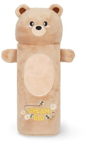 LEGAMI - Trousse Super Soft, Thème Teddy Bear, Étui Moelleux, Carton avec Dessin à colorier Inclus, 100% Polyester, Super Doux étui.