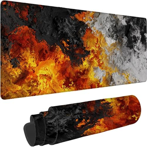 Mouse Mat 1400 x 700 x 3mm Large Mouse Mat Non Slip Rubber Base, Soft Textured Surface with Stitched Edges, Waterproof Desk Mat for PC, Laptop, Laser Mice for Office, Color Simplicity Printing xn-120