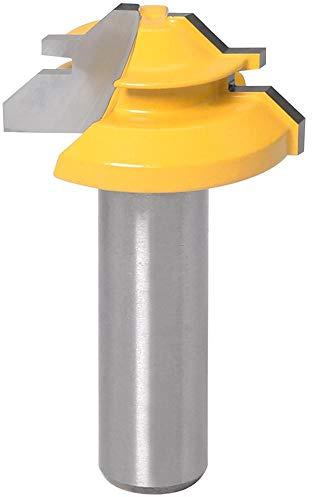 Small Lock Miter Router Bit - 45 Degree - 1/2 Stock - 1/2 Shank 12mm Shank Cutter for Woodworking Tools(12mm Shank)