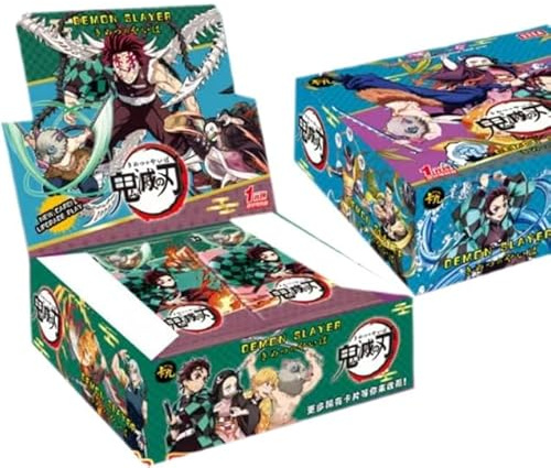 Anime Carte da Collezionabili, 160 Pezzi DemmonSlayerr Carte Gioco Per Bambini, Set Di Carte Edizione Da Collezione d'Onore, Set Di Carte Da Collezione, Carte Anime Popolari Per Fan, Bambinie Adulti