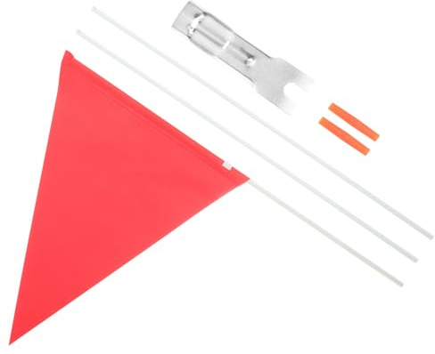 NIYANGLE Bandera de Bicicleta Mástil Sólido de Fibra de Vidrio, 1 Unidad, Color Rojo, Bandera de Seguridad Portátil Resistente al Desgaste para Ciclismo Infantil y Actividades al Aire