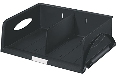 Leitz Ablagekorb Querformat A4 Maxi, Ideales Sortier- und Ablagesystem für Poststellen und Kopierräume, Schwarz, Sorty, 52300095