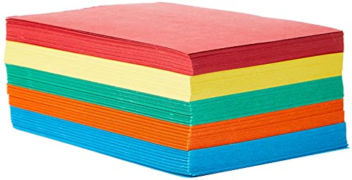 House of Card & Paper Lot de 300 feuilles cartonnées 160 g/m² Format A6 Couleurs vives assorties