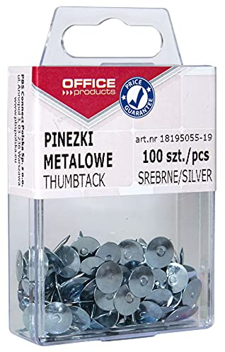 Office Products 18195055 – 19 100 unidades metallene chinchetas en el paquete, color plateado