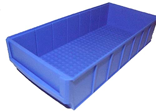 Industrieboxen 400x183x81mm blau Stapelboxen Lagerbehälter Schütte Regalkästen Lagerbox stapelbar Made in Germany 24 Stück